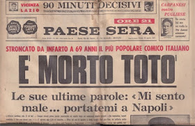 Toto's death in 1967 was front page news