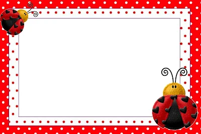Ladybugs Free Printable Invitations, Cards or Photo Frames.