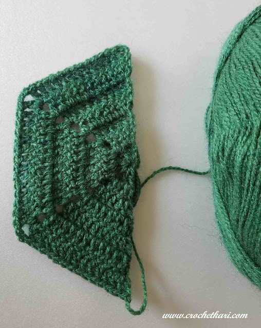 Crochet half hexagon free pattern crochetkari Crochet half hexagon free pattern