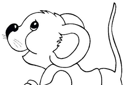 Hewan Sketsa Gambar Kartun Lucu