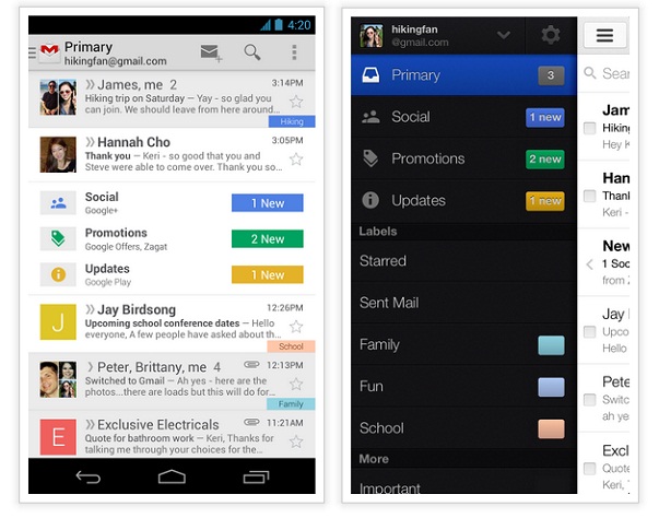 Google Updates Gmail for both Mobile and Desktop