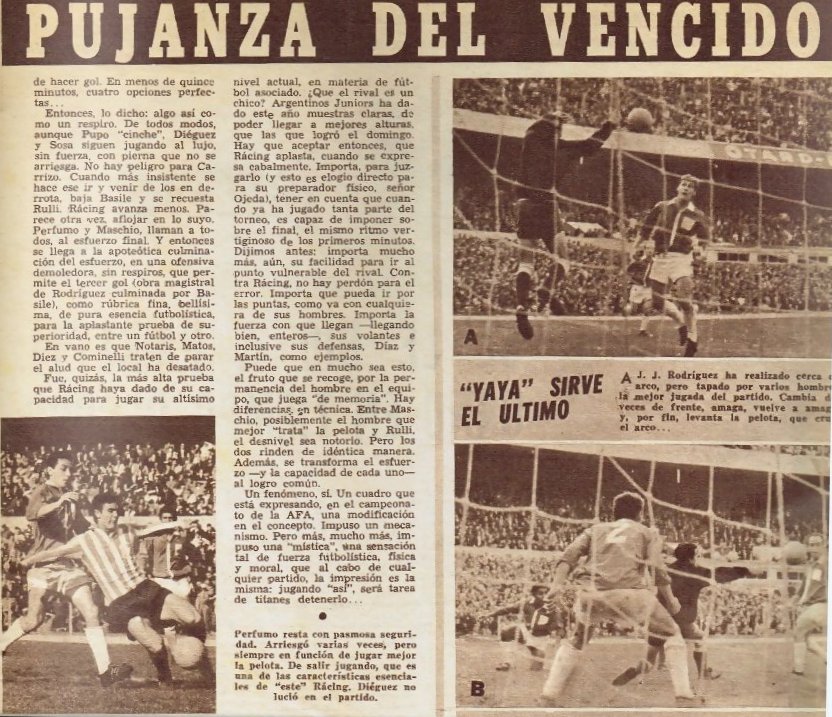Racing Club 1966 Primera División 29ª fecha