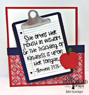 Our Daily Bread Designs, Seeds of Knowledge, Notebook Paper Stamp/Die Duos, A+ Apple Dies, Americana Quilt Collection 6x6 Paper Pad, Designed by Julie Gearinger