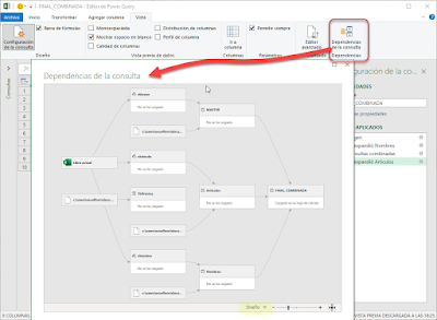 Power Query: Dependencias de consultas