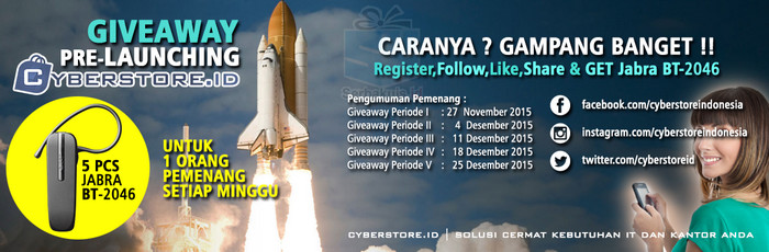 Giveaway Pre-Launching Cyberstore