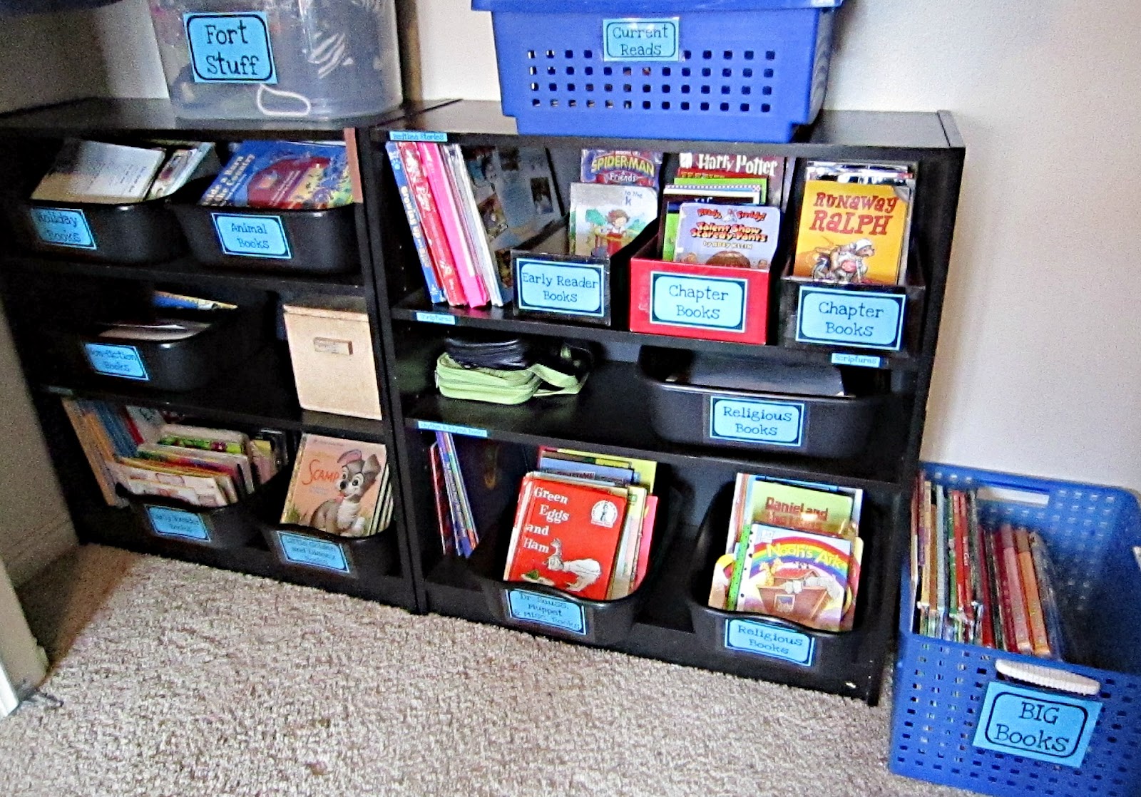Lady Createalot How to Organize Children's Bookshelves