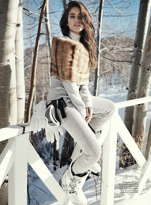 Emily DiDonato sexy ski bunny in Vogue magazine cover shoot