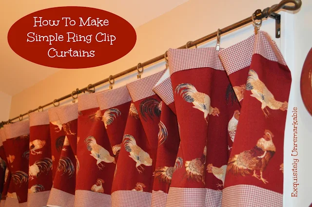 How to make ring clip rooster curtains