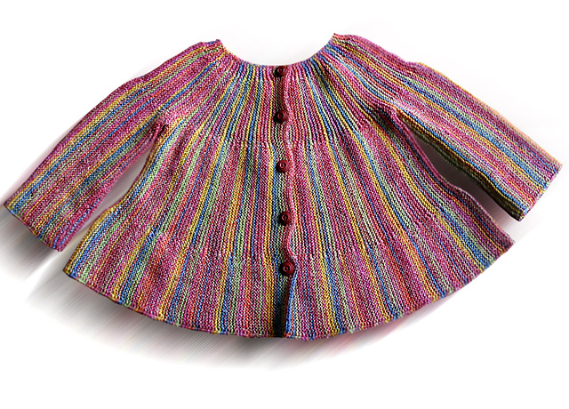 Toddler Ballet Wrap Cardigan - Free Knitting Pattern for a Ballet