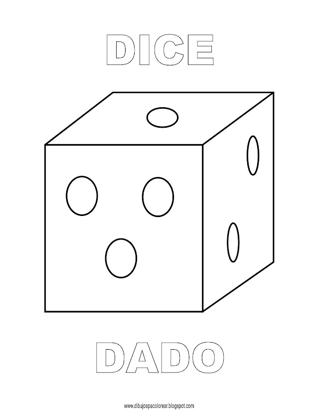 Dibujos Inglés - Español con D: Dado -Dice