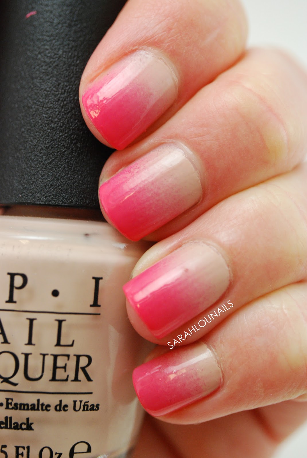 Sarah Lou Nails Nude To Pink Gradient Nails!