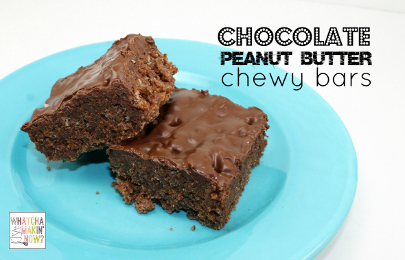 Chocolate Peanut Butter Chewy Bars from @whatchamakinnow - like scotcheroos but chocolaty! 