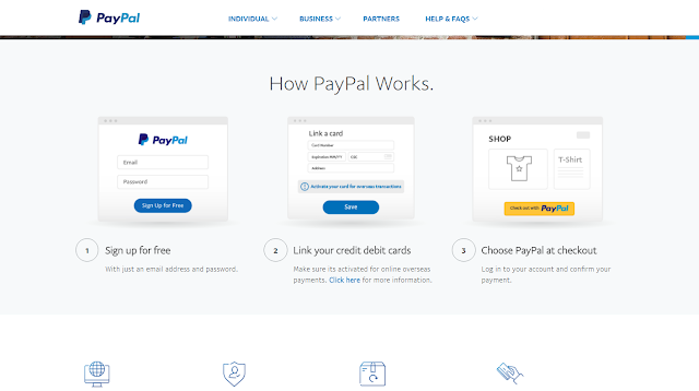 PayPal Homepage compared