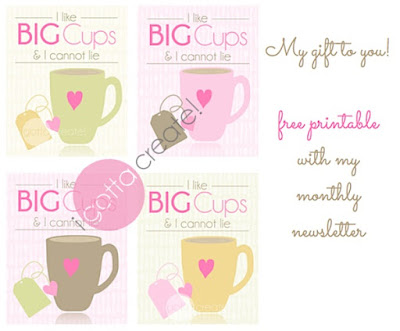 I like Big Cups printable and creativity challenge by I Gotta Create! | Visit blog for the rules.