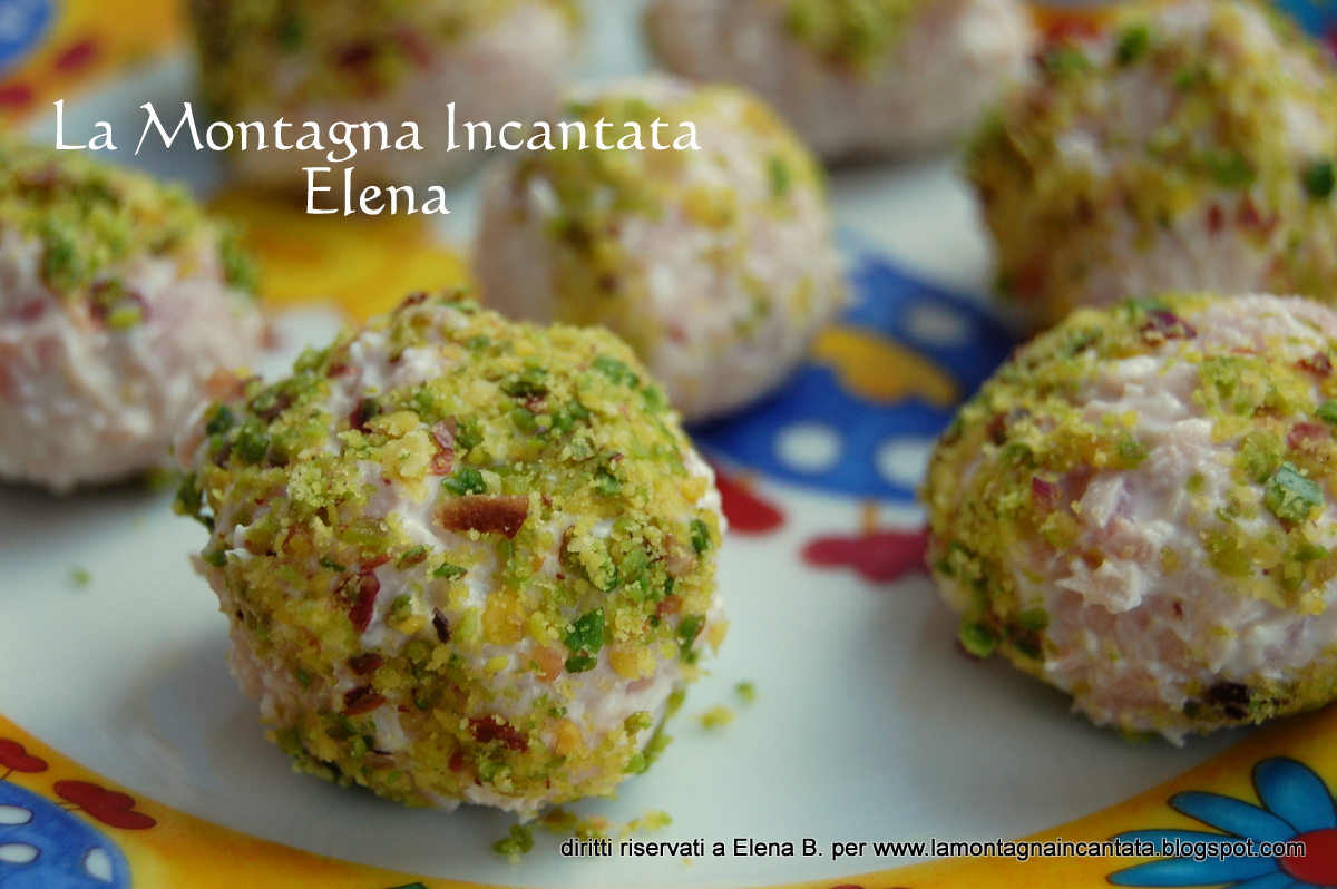 La Montagna Incantata Polpette di prosciutto cotto, ricotta e pistacchio