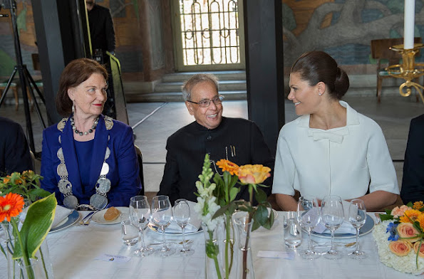 Sweden Royal Family held a lunch in honour of India President Mukherjee at the Stockholm City Hall
