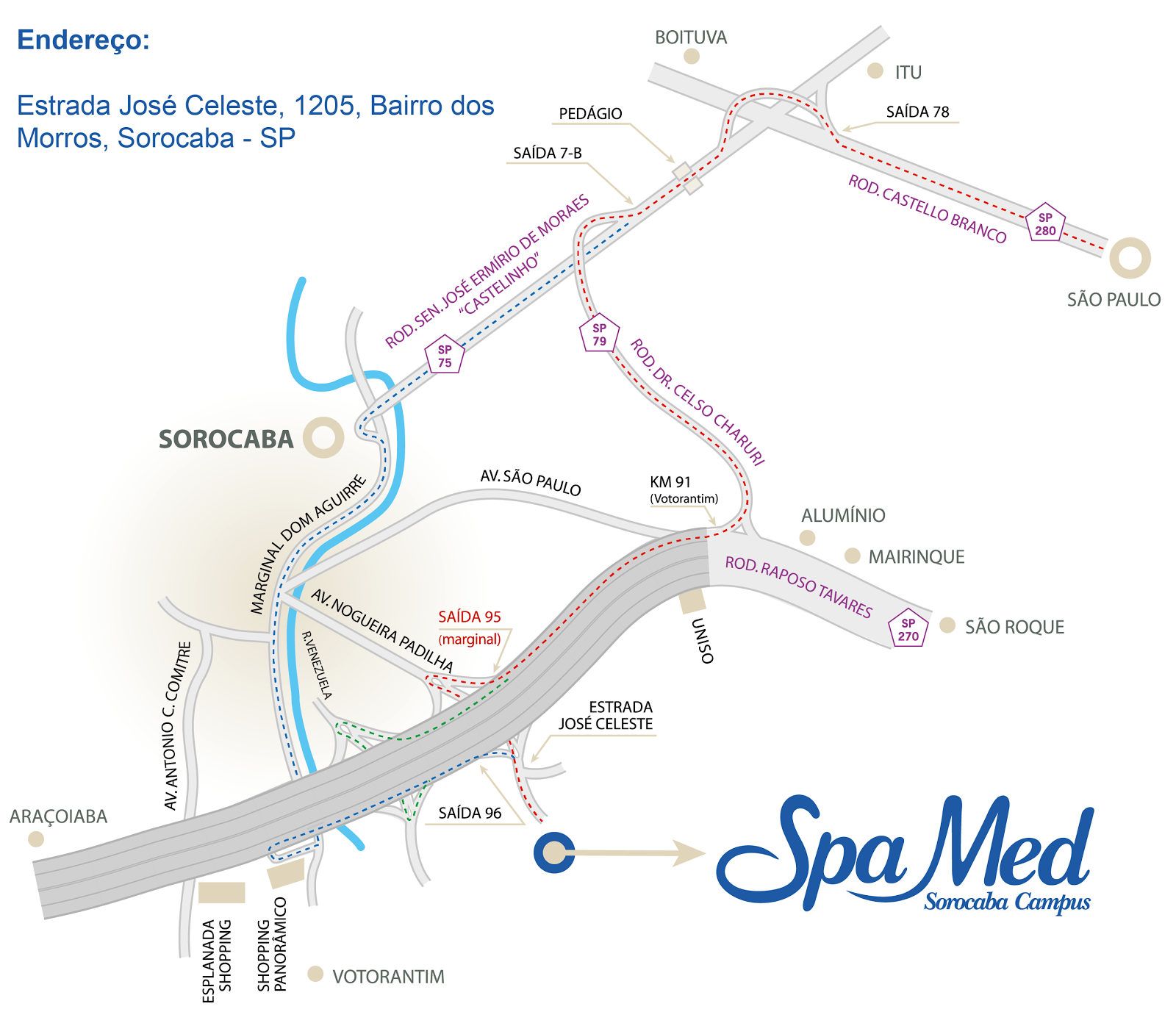 Mapa de localização Spa Med