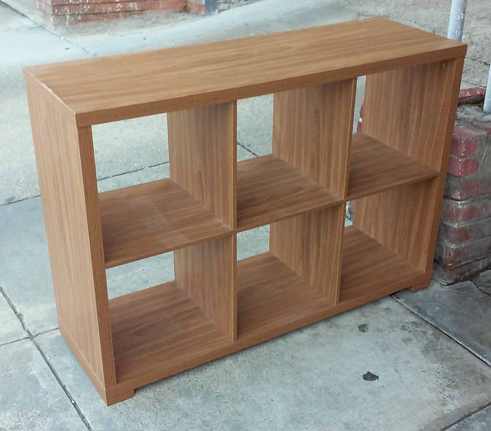 UHURU FURNITURE & COLLECTIBLES SOLD 3x2 Teak Effect Cube Storage 40