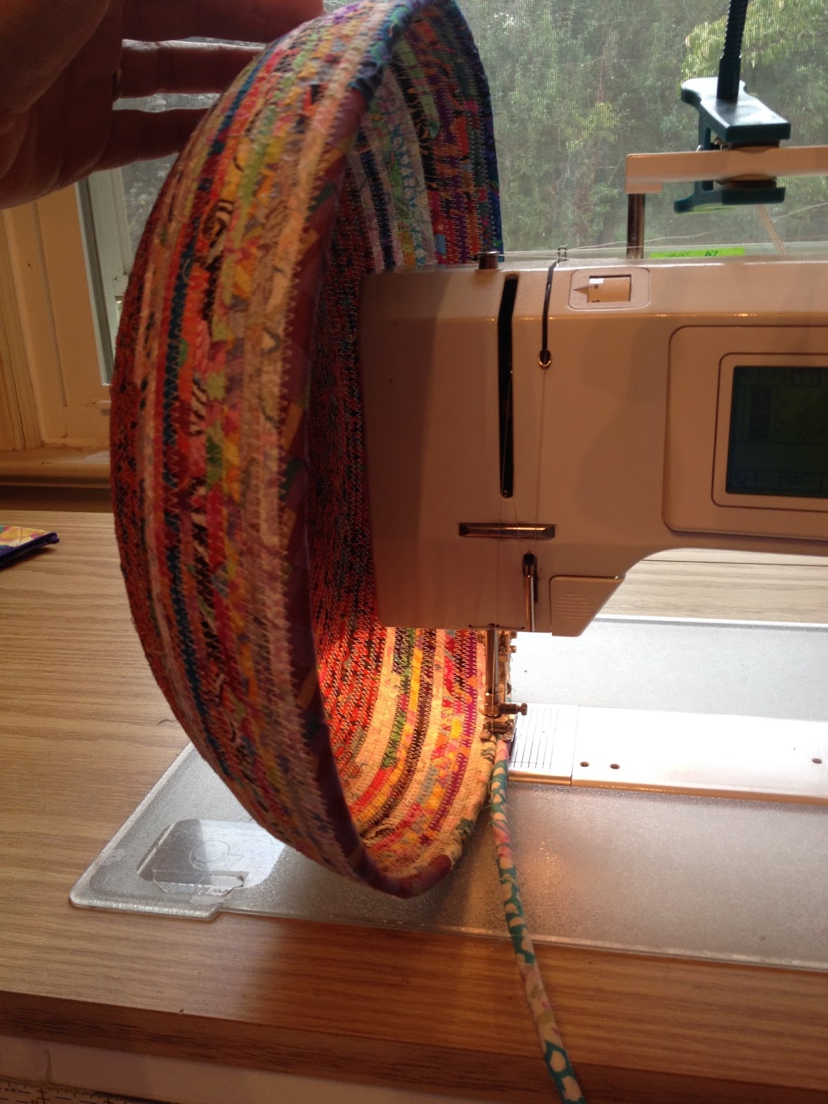 Susan's Quilt Creations Fabric Wrapped Clothesline Basket