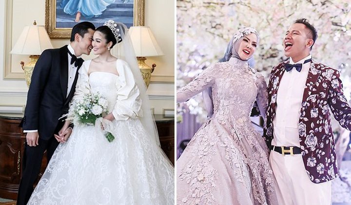 gaun ijab kabul brokat