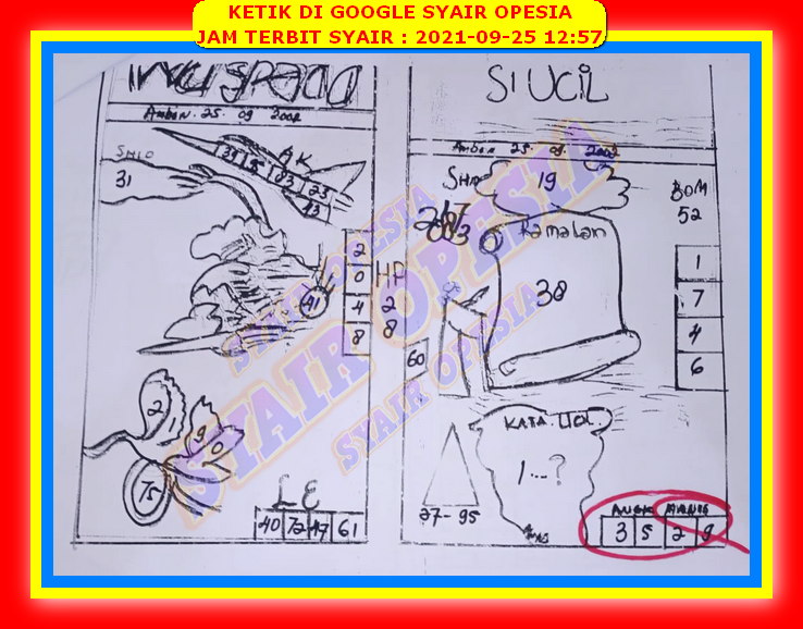 Syair Sdy Hari Ini Sabtu 25 September 2021 Opesia Official