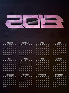 Calendar 2013 negru