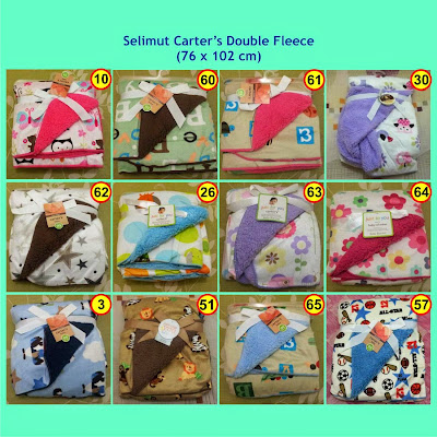 Grosir selimut bayi Carter's double fleece ecer murah