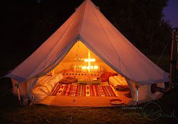 tent bell camping glamping romantic tents night setting date outside camp valentine light chandelier backyard outdoor luxury lights room living