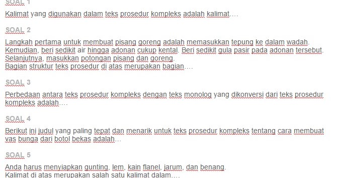 Contoh Soal Langkah Langkah Konversi Teks Prosedur Kompleks Menjadi Teks Monolog Ezy Blog