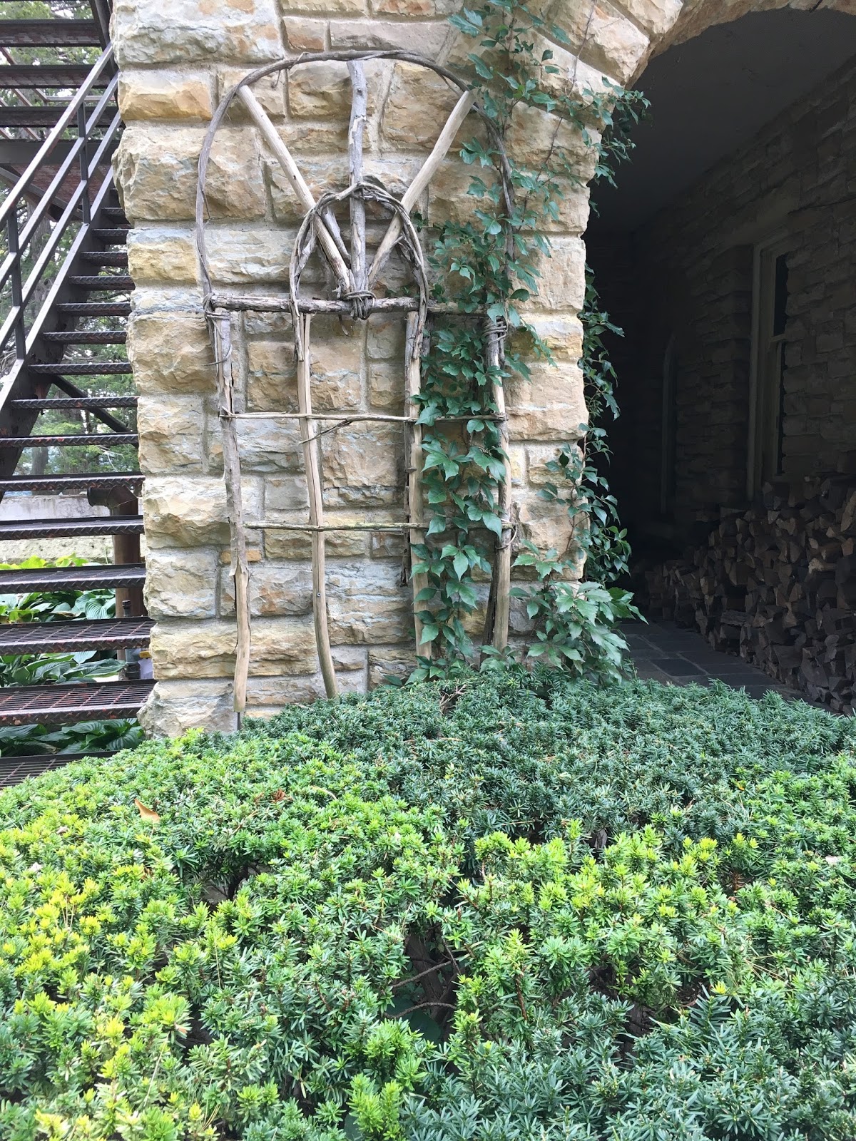 Over The Garden Gate Ivy, Trellis, Stone exteriors...
