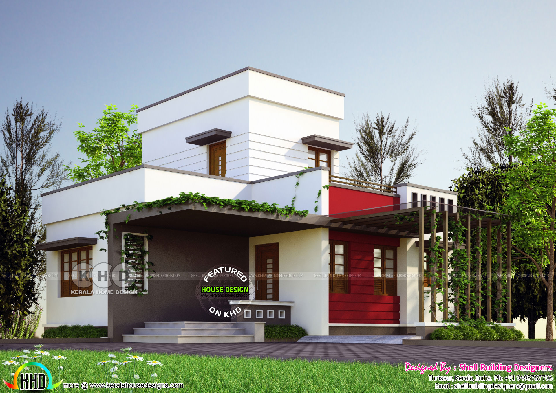 Double storied low cost Kerala home Kerala Home Design and Floor