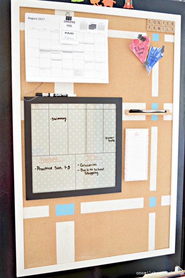 Update your family command center with this easy DIY dry erase weekly calendar!