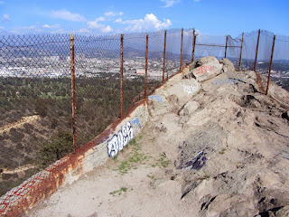 View east toward Glendale from Bee Rock in Griffith Park