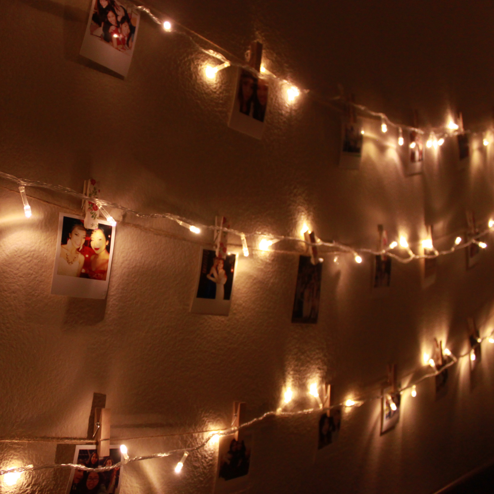en million Cusco assimilation DIY: Polaroid Wall With String Lights - Simple Stylings