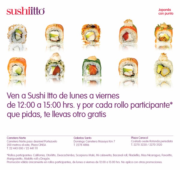 sushi itto 2x1