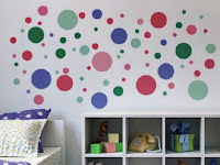 Dinding motif Polka Dots