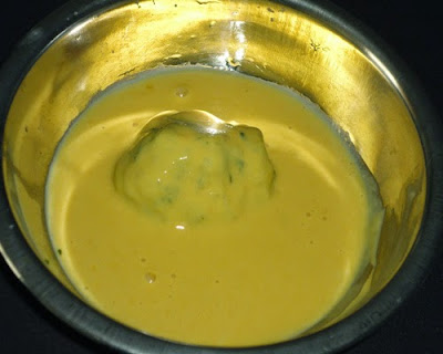potato mixture dipped in batter