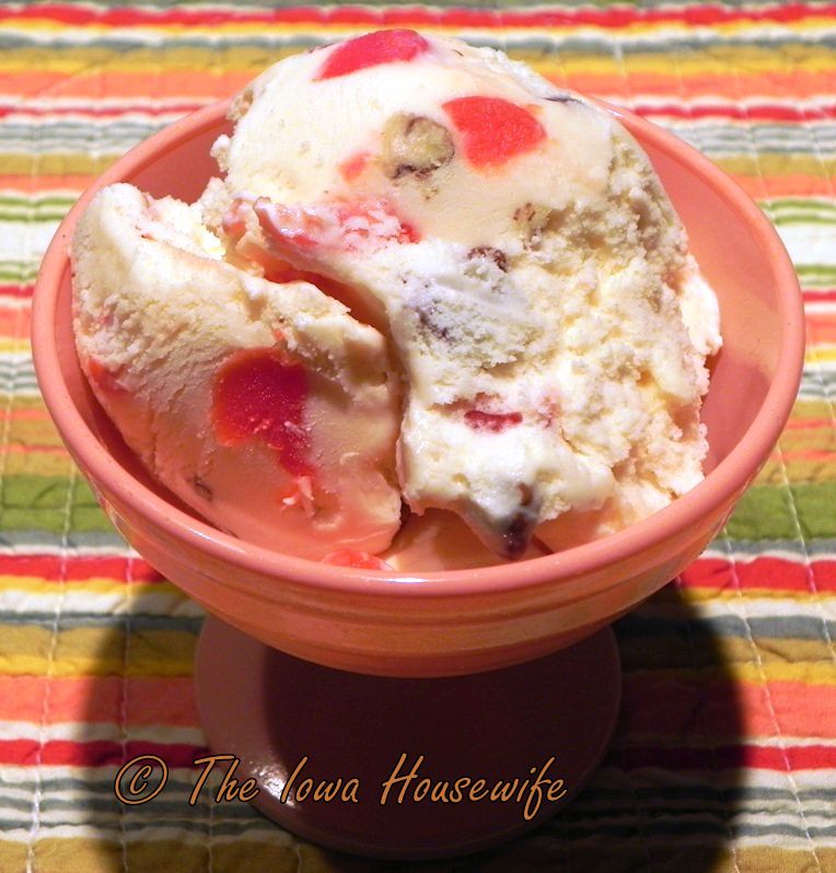 The Iowa Housewife Cherry Nut Ice Cream