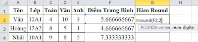 tinhoccoban.net - Hàm Round trong Excel
