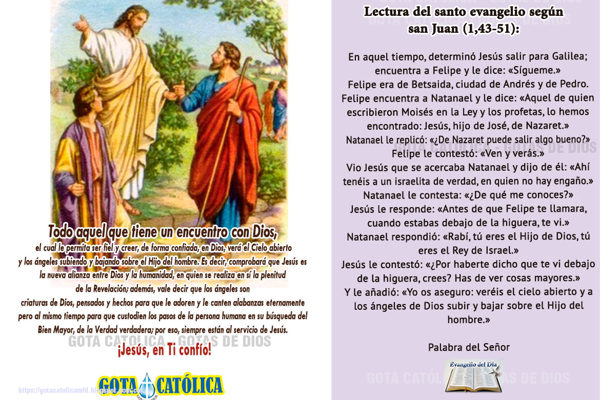 GOTA CatólicaGotas de Dios Lecturas del 5 de Enero. Feria de Navidad