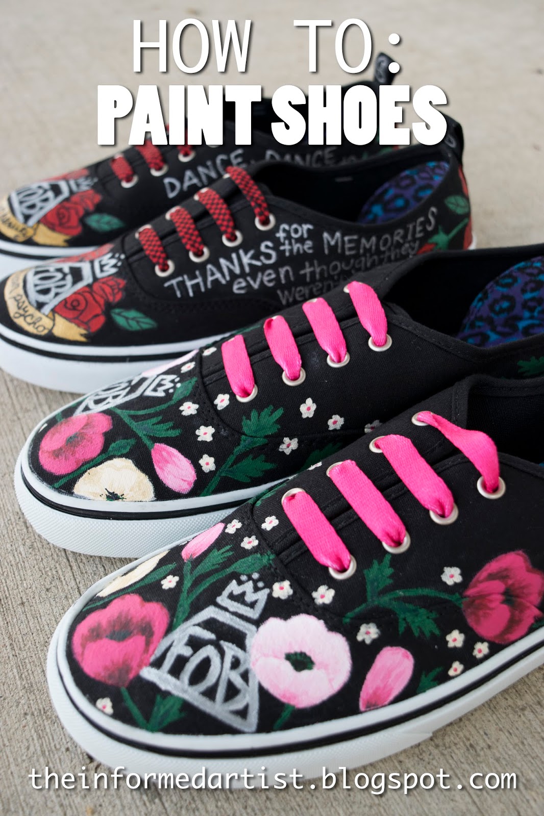 The Informed Artist How To Paint Canvas Shoes
