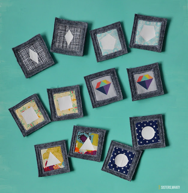 diy shapes matching game for kindergarten fabric matching game