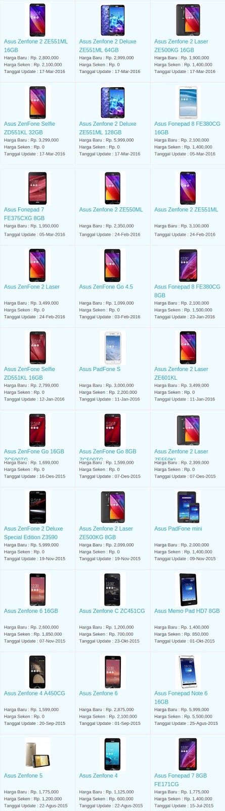 Daftar Harga Terbaru Hp Asus April 2016 Daftar Harga Terbaru Hp Asus April 2016