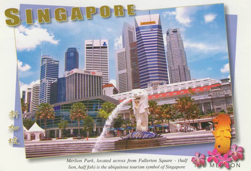 World on Postcards Singapore / Singapur