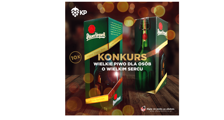 Do wygrania 10 litrowych butelek Pilsnera Urquella Konkurs