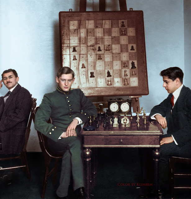 Stunning Image of Alexander Alekhine and Jose Raul Capablanca in 1913 