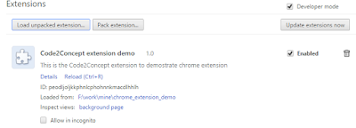 Chrome extension code2concept