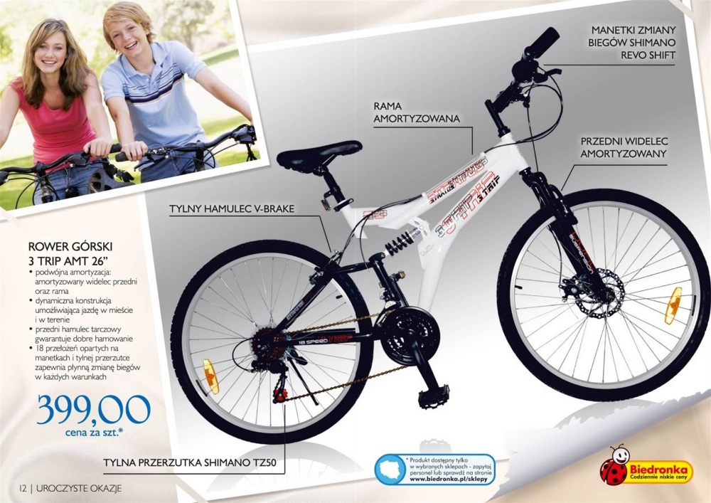 Testujemy produkty z Biedronki Rower górski 3 Trip AMT 26" z Biedronki