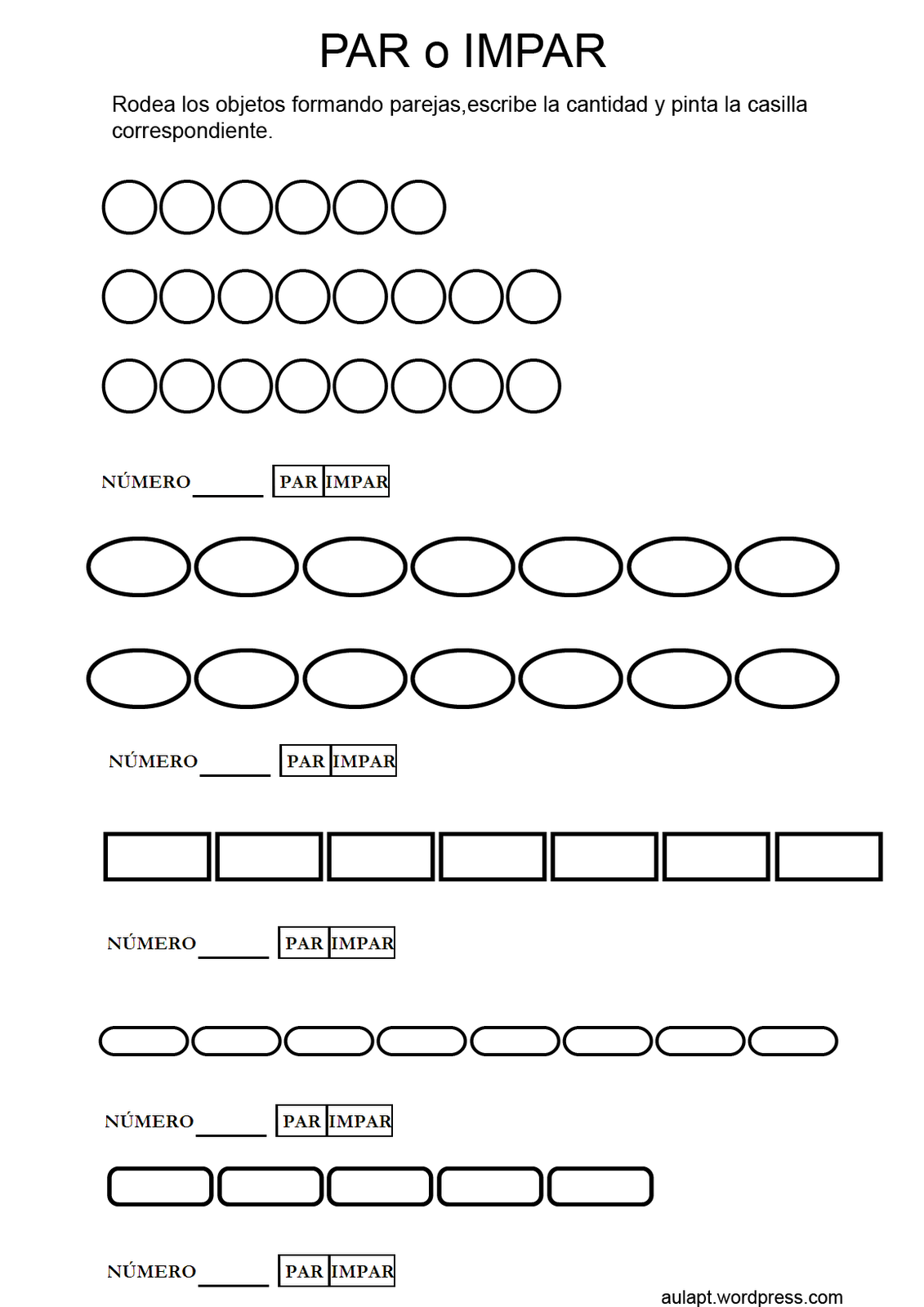 Mis Cosas De Maestra Números Pares E Impares 4599