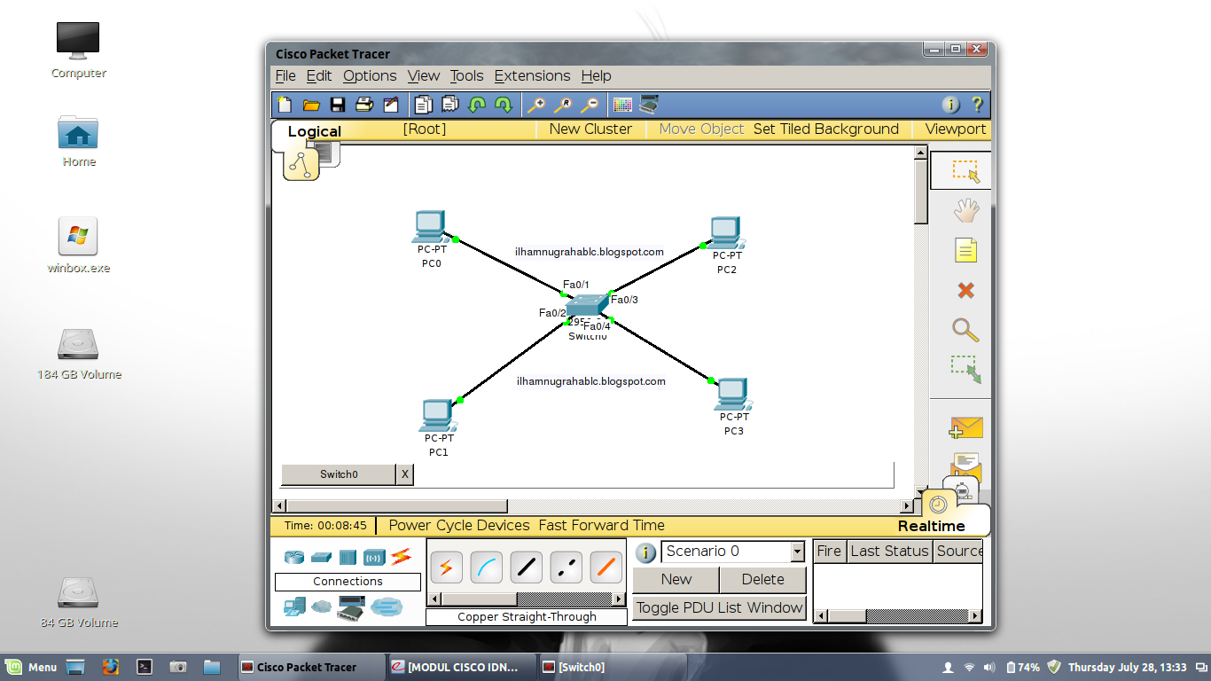 Ilham Nugraha Blc Telkom Tutorial Cara Membuat Simulasi Vlan Pada Switch Menggunakan Software Aplikasi Cisco Packet Tracer Di Linux Windows